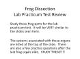 Frog Dissection Lab Practicum Test Review PowerPoint PPT Presentation