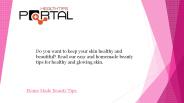 Homemade Beauty Tips For Glowing Skin