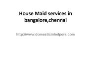House Maids services