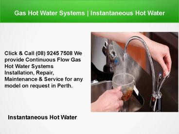 Instantaneous Hot Water | Instant Hot Water,