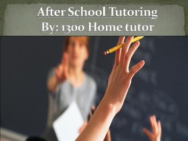 After School Tutoring