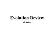 Evolution Review