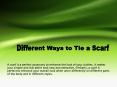 Different Ways to Tie a Scarf
