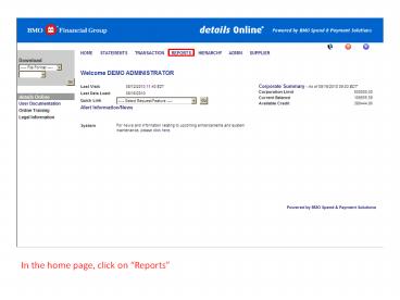 In the home page, click on 