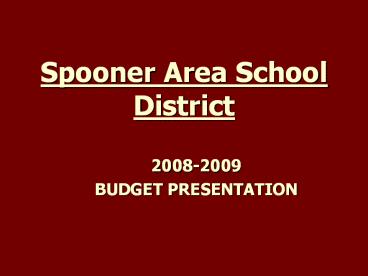 Spooner Area School District