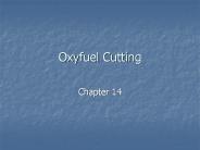 Oxyfuel Cutting