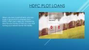 HDFC PLOT LOANS