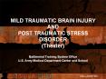 MILD TRAUMATIC BRAIN INJURY AND POST TRAUMATIC STRESS DISORDER (Theater) PowerPoint PPT Presentation