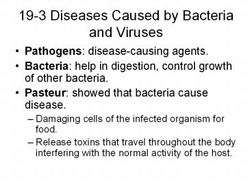 19-3 Diseases Caused by Bacteria and Viruses