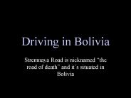 Driving in Bolivia