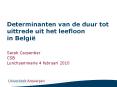 Determinanten van de duur tot uittrede uit het leefloon in Belgi PowerPoint PPT Presentation