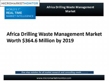 Africa Drilling Waste Management Market