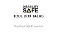 TOOL BOX TALKS PowerPoint PPT Presentation
