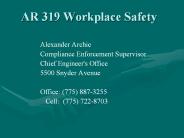 AR 319 Workplace Safety