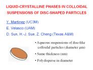 LIQUID-CRYSTALLINE PHASES IN COLLOIDAL SUSPENSIONS OF DISC-SHAPED PARTICLES