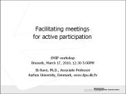Facilitating meetings for active participation