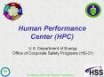 Human Performance Center (HPC) PowerPoint PPT Presentation