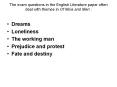 The exam questions in the English Literature paper often deal with themes in Of Mice and Men : PowerPoint PPT Presentation