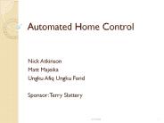 Automated Home Control