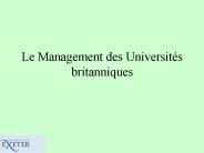 Le Management des Universit