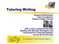 Tutoring Writing PowerPoint PPT Presentation