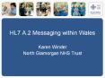 HL7 A.2 Messaging within Wales PowerPoint PPT Presentation