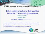 MTEI Working Group Presentation - CIM Tools Overview