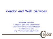Condor and Web Services