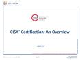 CISA Certification - An Overview PowerPoint PPT Presentation