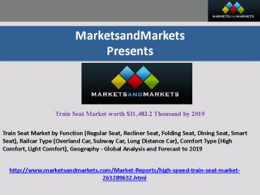 Train Seat Market by Function - 2019
