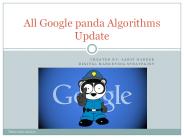 All Google panda Algorithms Update