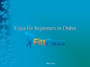 Yoga for Beginners in Dubai