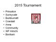 2015 Tournament PowerPoint PPT Presentation