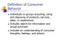 Definition of Consumer Behavior PowerPoint PPT Presentation