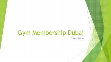 Gym Membership Dubai