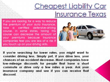 Cheapest Liability Car Insurance Texas