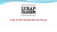 Pick The Best Plus Size Dresses
