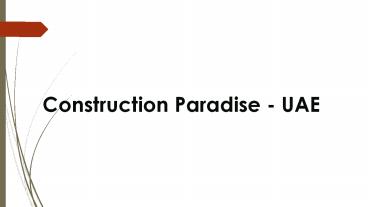 Galfar construction in UAE