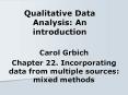 Qualitative Data Analysis: An introduction PowerPoint PPT Presentation