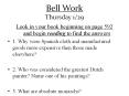 Bell Work Thursday 1/29 PowerPoint PPT Presentation