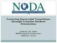 Fostering Successful Transitions through Transfer Student Orientation PowerPoint PPT Presentation