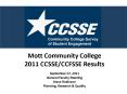 CCSSE/CCFSSE Information PowerPoint PPT Presentation