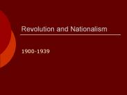 Revolution and Nationalism