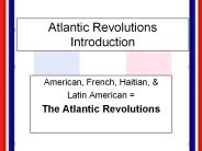 Atlantic Revolutions Introduction