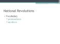 National Revolutions PowerPoint PPT Presentation