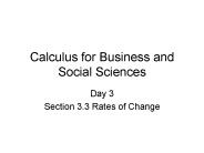 Calculus for Business and Social Sciences
