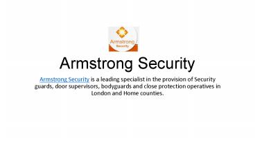 SECURITY COMPANIES IN LONDON | SECURITY SERVICES | ARMSTRONG SECURITY
