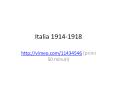 Italia 1914-1918 PowerPoint PPT Presentation