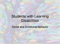 Students with Learning Disabilities PowerPoint PPT Presentation