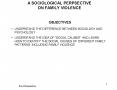 A SOCIOLOGICAL PERPSECTIVE ON FAMILY VIOLENCE  OBJECTIVES PowerPoint PPT Presentation